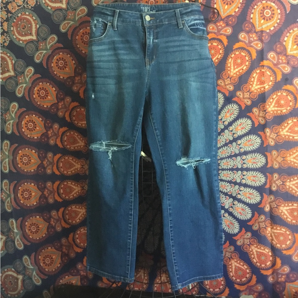 TIME AND TRU - 18 Straight leg, Distressed,